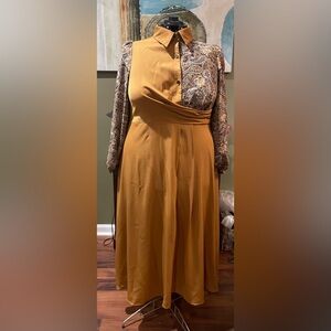 Elegant Gold Maxi Dress